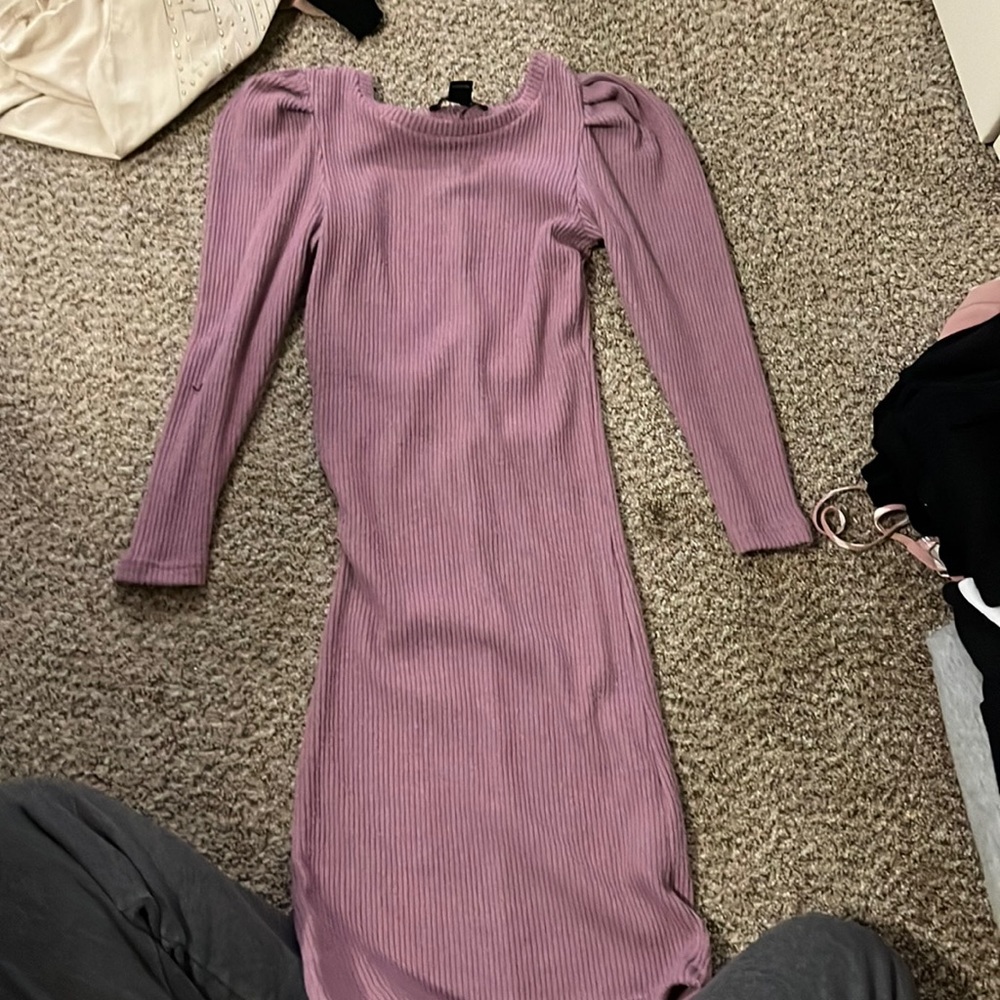 Long sleeve outlaw ribbed dressed